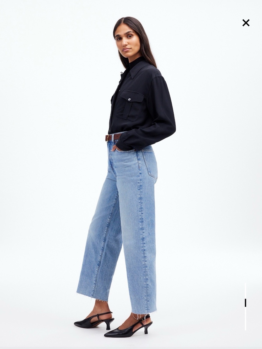 Madewell Tall Perfect Vintage Wide-Leg Crop Jean in Altoona Wash Size 33 - Picture 2 of 12